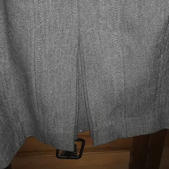 Vintage Express SZ 8 Silver Gray Birdseye Print Blazer Skirt & Jacket Suit Set - Picture 6 of 12